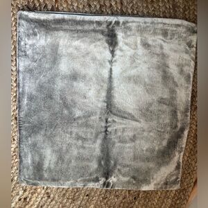 CB2 Silver Velvet Pillow Cover